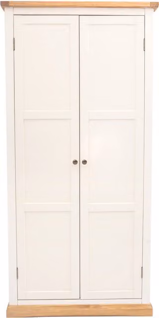 Cabinet Bits Trevi 2 Door Wardrobe in White with Pine and MDF Wood