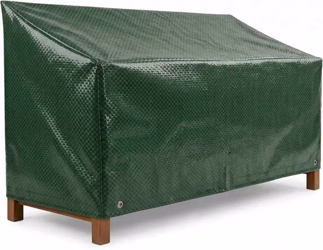 NESTLUNE Heavy Duty Water Repellent 3 Seater Garden Bench Seat Cover in Green, W/D/H: 100 x 15 x 15 cm – 1