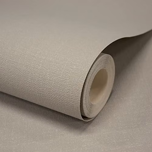 Grandeco Flora Botanical Textured Blown Vinyl Wallpaper in Beige and Brown
