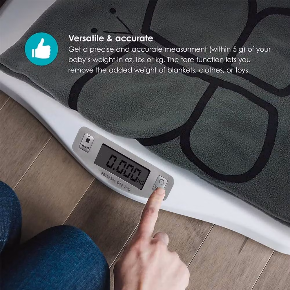 ATEK Digital Multi-Function Baby and Pet Weighing Scale with LCD Display, White, 20kg Capacity – 4