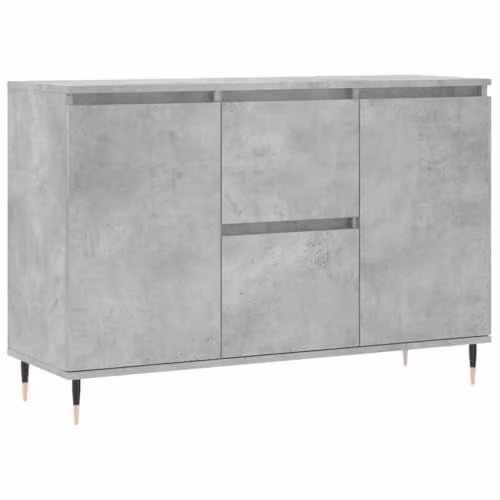 vidaXL Industrial Sideboard in Concrete Grey, W/D/H: 101.5 x 35 x 70 cm – 1
