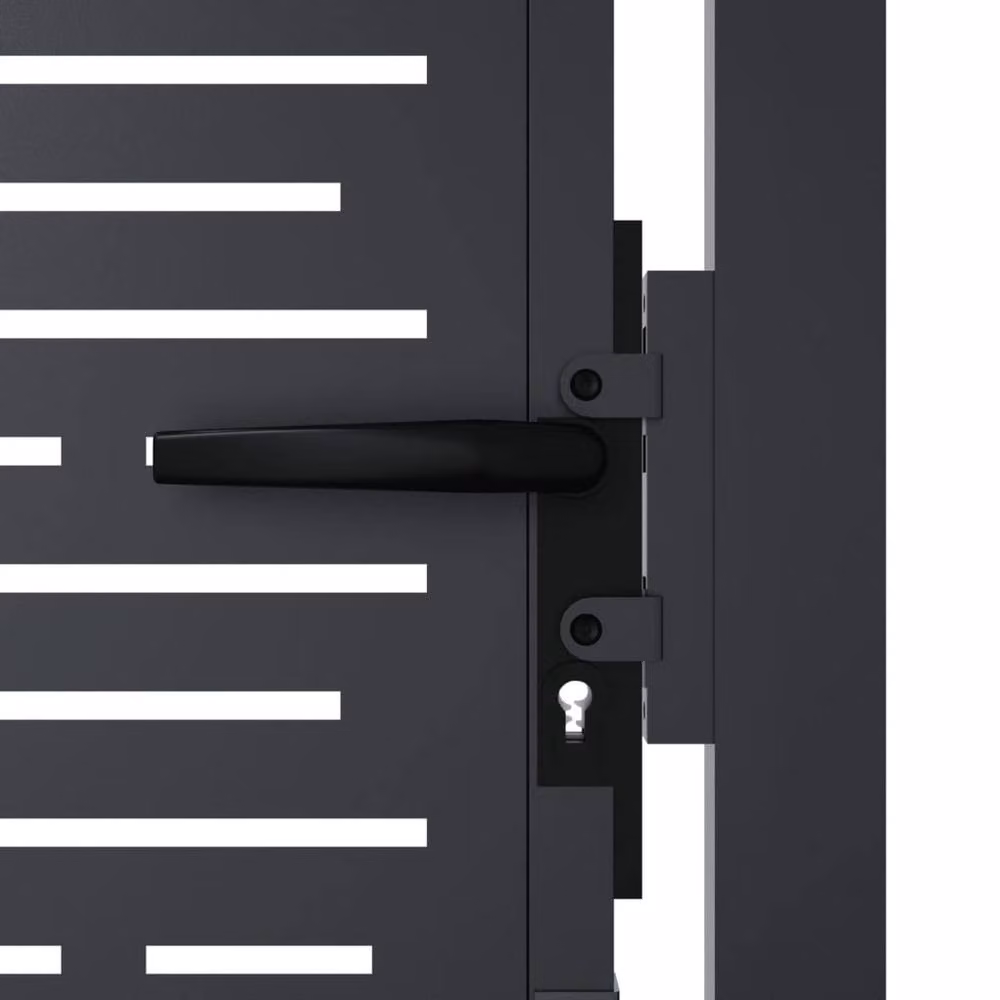 Berkfield Home Steel Garden Gate in Anthracite Grey, W: 105 cm, H: 130 cm – 4