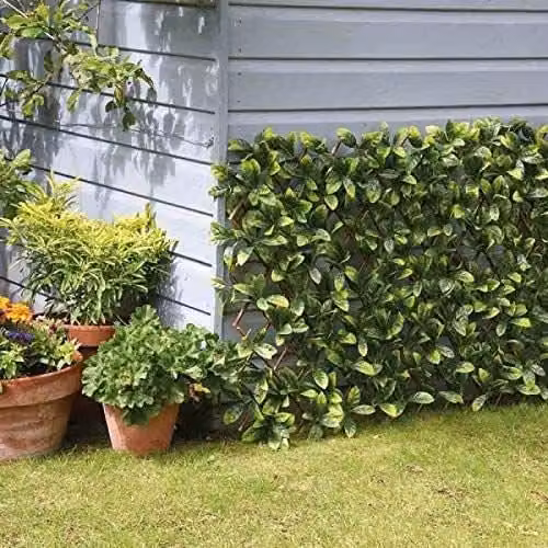 Marco Paul Artificial Maple Leaf Flower Wall Trellis in Green, W/D/H: 180 x 60 x 190 cm