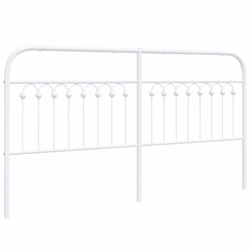 Berkfield Home Classic Metal Headboard in White, 180 cm – 2
