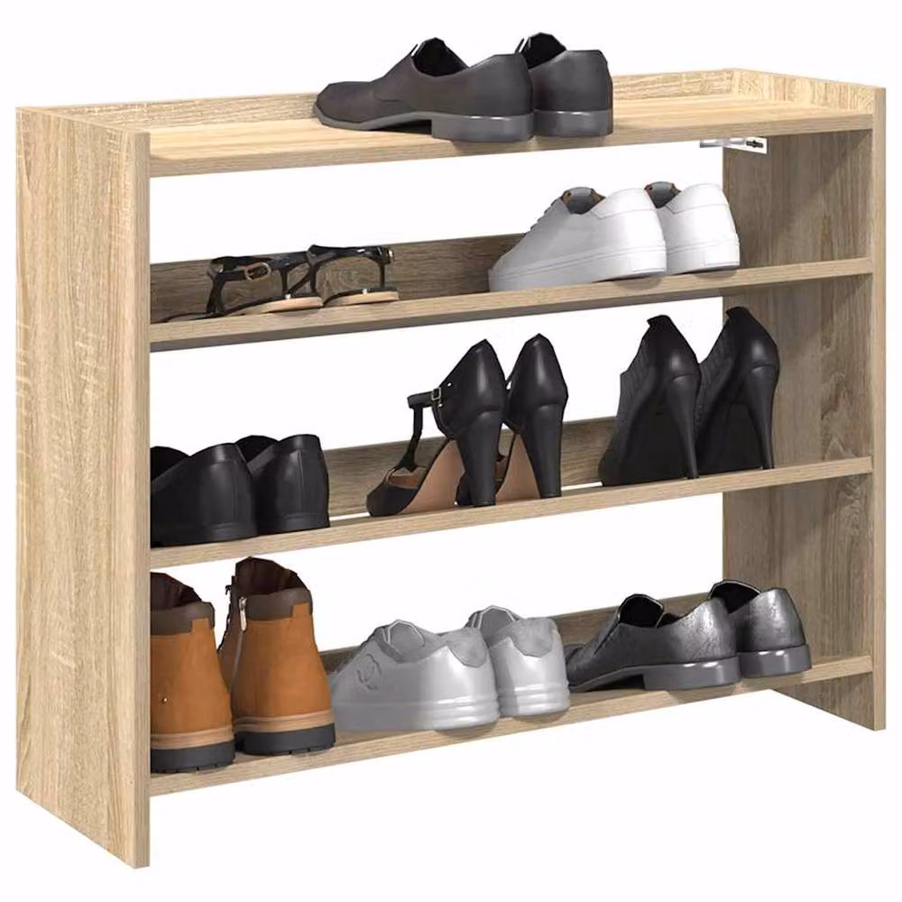 Berkfield Home Shoe Rack in Sonoma Oak, W/D/H: 80 x 25 x 62 cm – 2