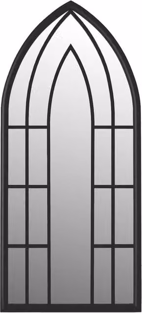 Berkfield Home Antique Black Rectangular Wall Mirror, W: 70 cm, H: 30 cm