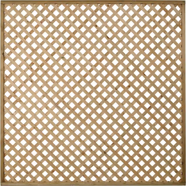 Rosemore Lattice Brown Wood Garden Trellis Support, Height: 180 cm, Pack of 5