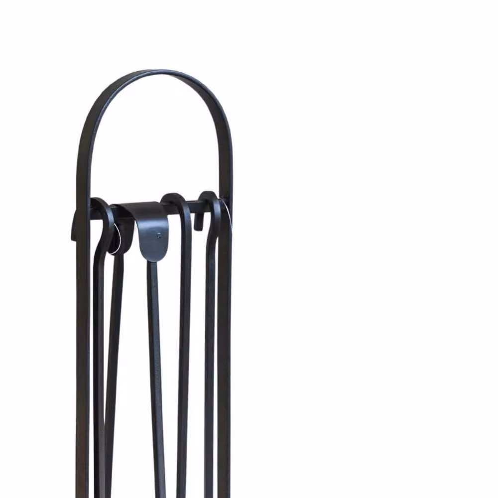 Lemon Pavilion Curved Companion Set in Black, W/D/H: 17 x 17 x 71 cm – 2