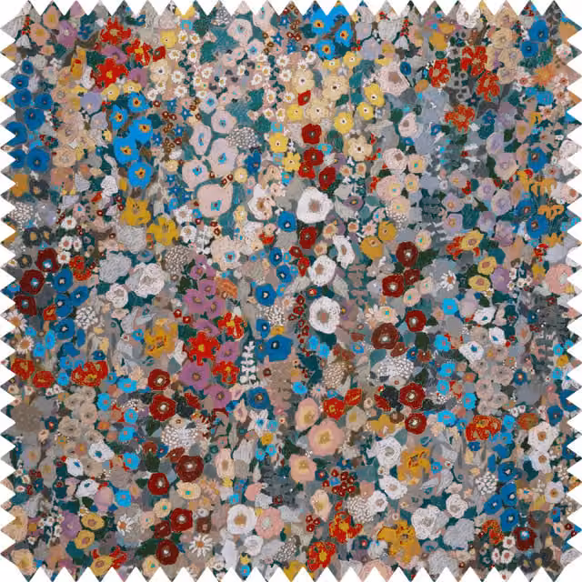 House of Hackney Hollyhocks Recycled Performance Fabric in Multicolour