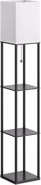KORVIXA LED Shelf Floor Lamp in Black, Height: 140 cm – 1