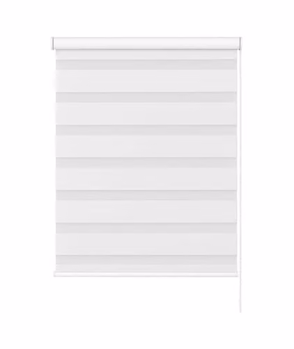 New Edge Blinds White Zebra Day and Night Roller Blind, W: 140 cm, H: 165 cm – 1