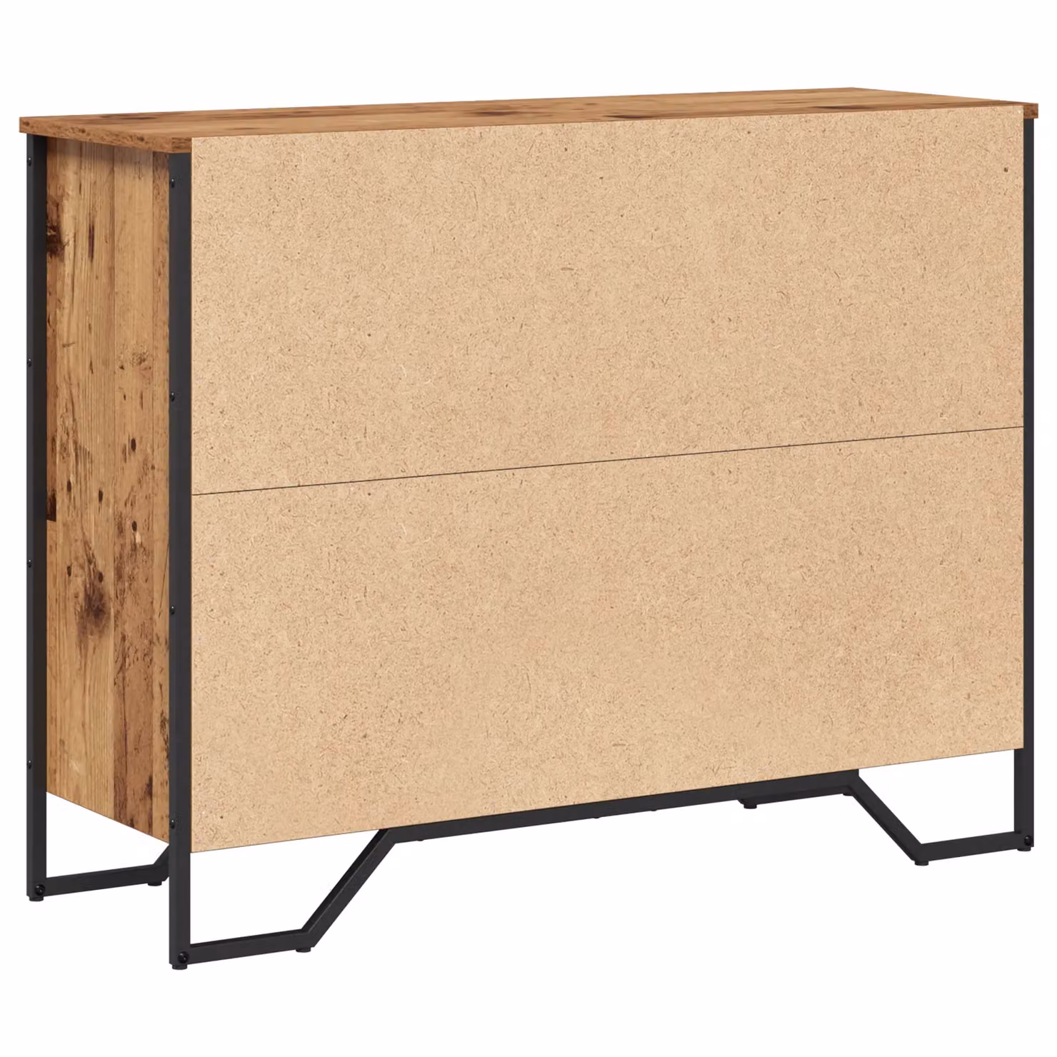 Berkfield Home Rustic Oak Sideboard in Brown, W/D/H: 97 x 32.5 x 74.5 cm – 6