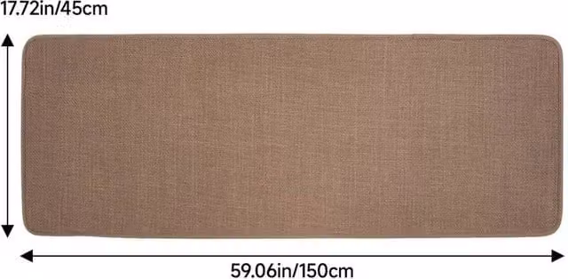 $uicide Boy$ Braided Jute Rectangular Kitchen Floor Mat, Brown, W: 45 cm, L: 150 cm
