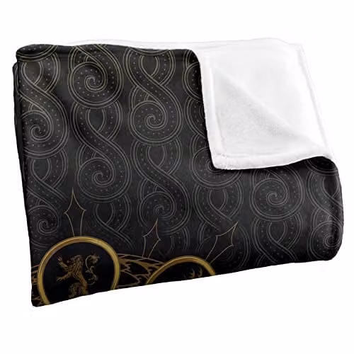 LOGOVISION House of the Dragon White Super Soft Fleece Throw Blanket, W: 152 cm, D: 127 cm – 2