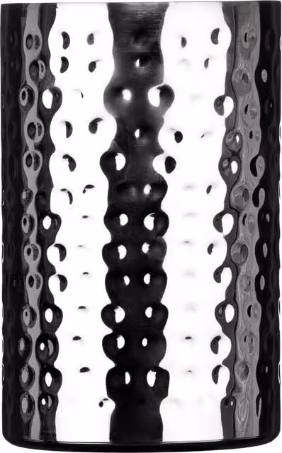 Orsina Hammered Effect Stainless Steel Champagne Cooler in Silver – 1