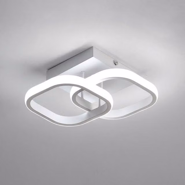 COMELY 22W LED Square Aluminium Ceiling Light in White with 6000K Cool White Light – 1