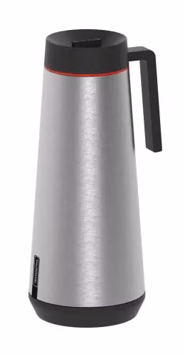 Tramontina Stainless Steel Thermal Flask with Carry Handle, Black and Silver, 1.0 l – 1