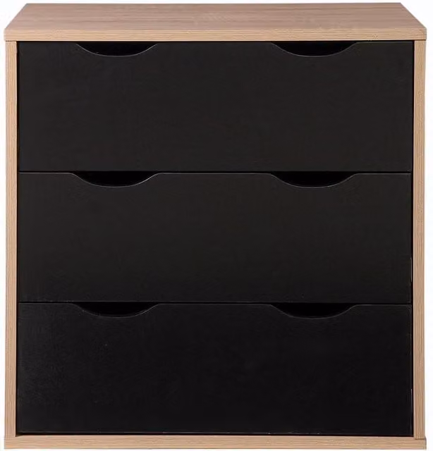 Timber Art Design UK Alton 3 Drawer Chest in Black