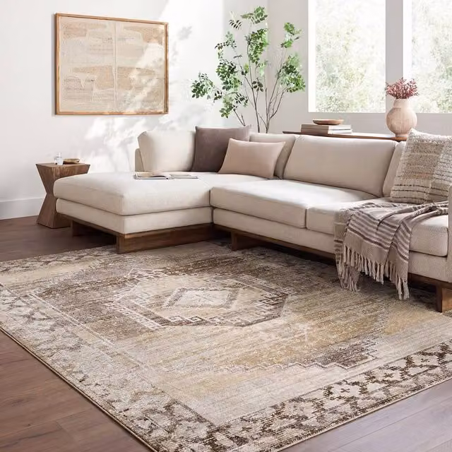 Livabliss Fifth Avenue Vintage Traditional Living Room Rug in Brown, Grey and Green, W: 200 cm, D: 275 cm – 1