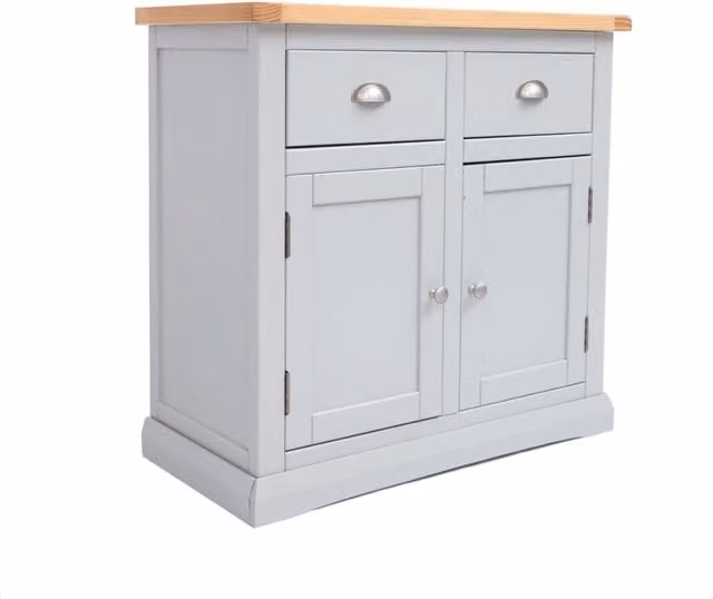 Cabinet Bits Loreo Grey 2 Door and 2 Drawer Sideboard in Wood and MDF