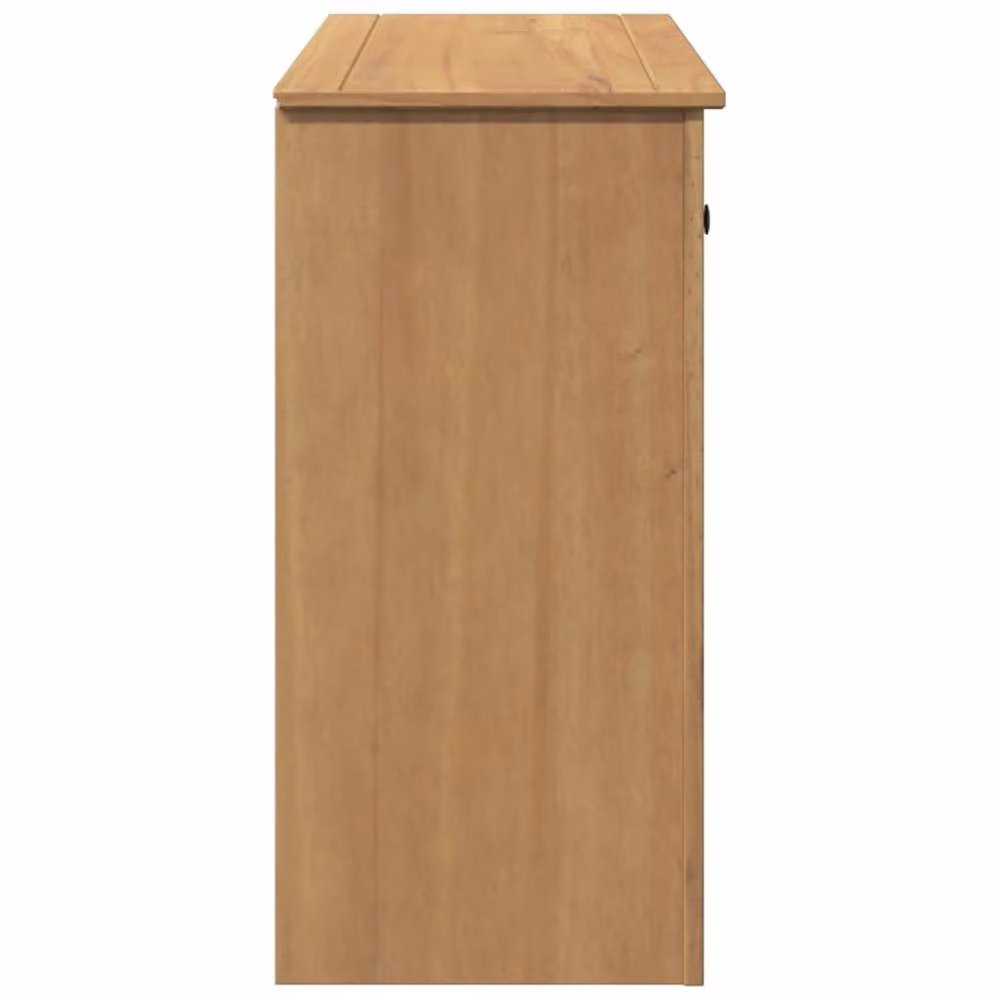 Berkfield Home Panama Sideboard with Drawers in Brown Waxed Solid Pine Wood, W/D/H: 93 x 40 x 80 cm – 3