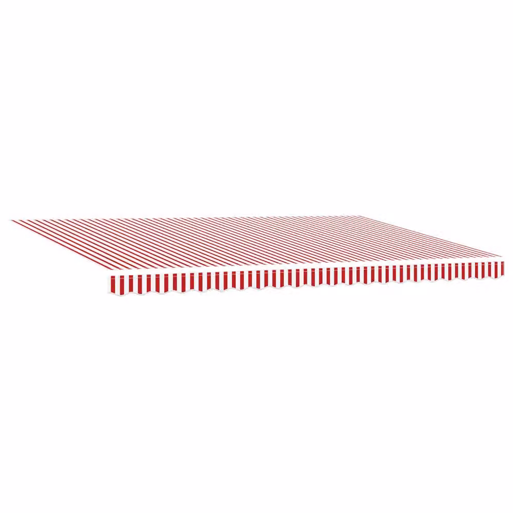 Berkfield Home Manual Retractable Wall-Mounted Awning, Red and White Striped, W: 500 cm, D: 300 cm – 2