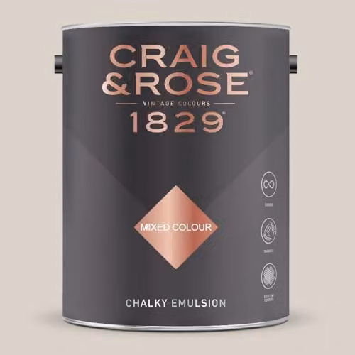 Craig & Rose 1829 Paint Stop Chalky Matt Emulsion in Pipe Clay, 5 l