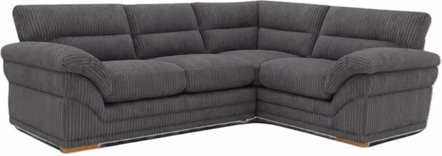 SOFASELECTION UK Amalfi Claude Left Hand 2 Piece L-Shape Corner Sofa in Grey Fabric