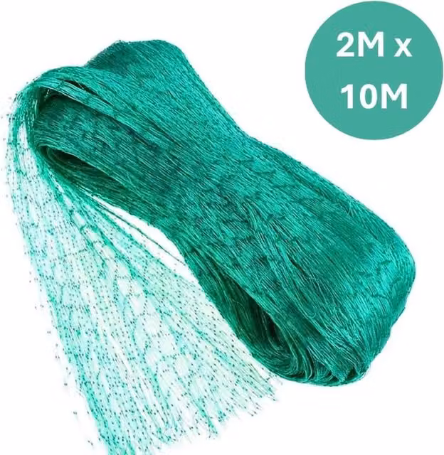 VOGREX Heavy Duty Green Nylon Anti Bird Crop Mesh Netting for Vegetable Gardens, W: 2 m, L: 10 m – 1