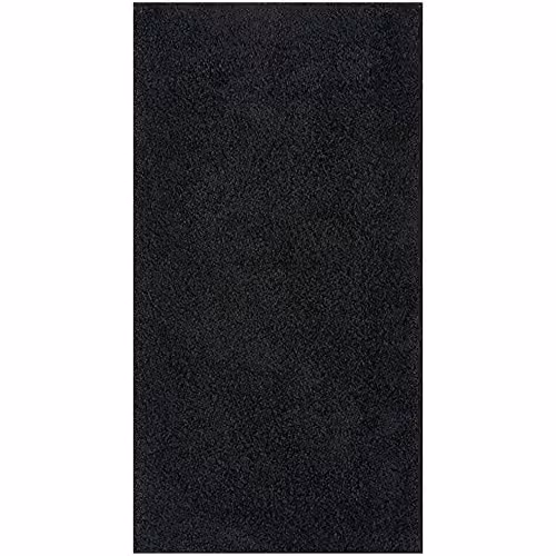 THE RUGS Black Plain Soft High Pile Shaggy Rug, W/D: 80 x 150 cm – 5