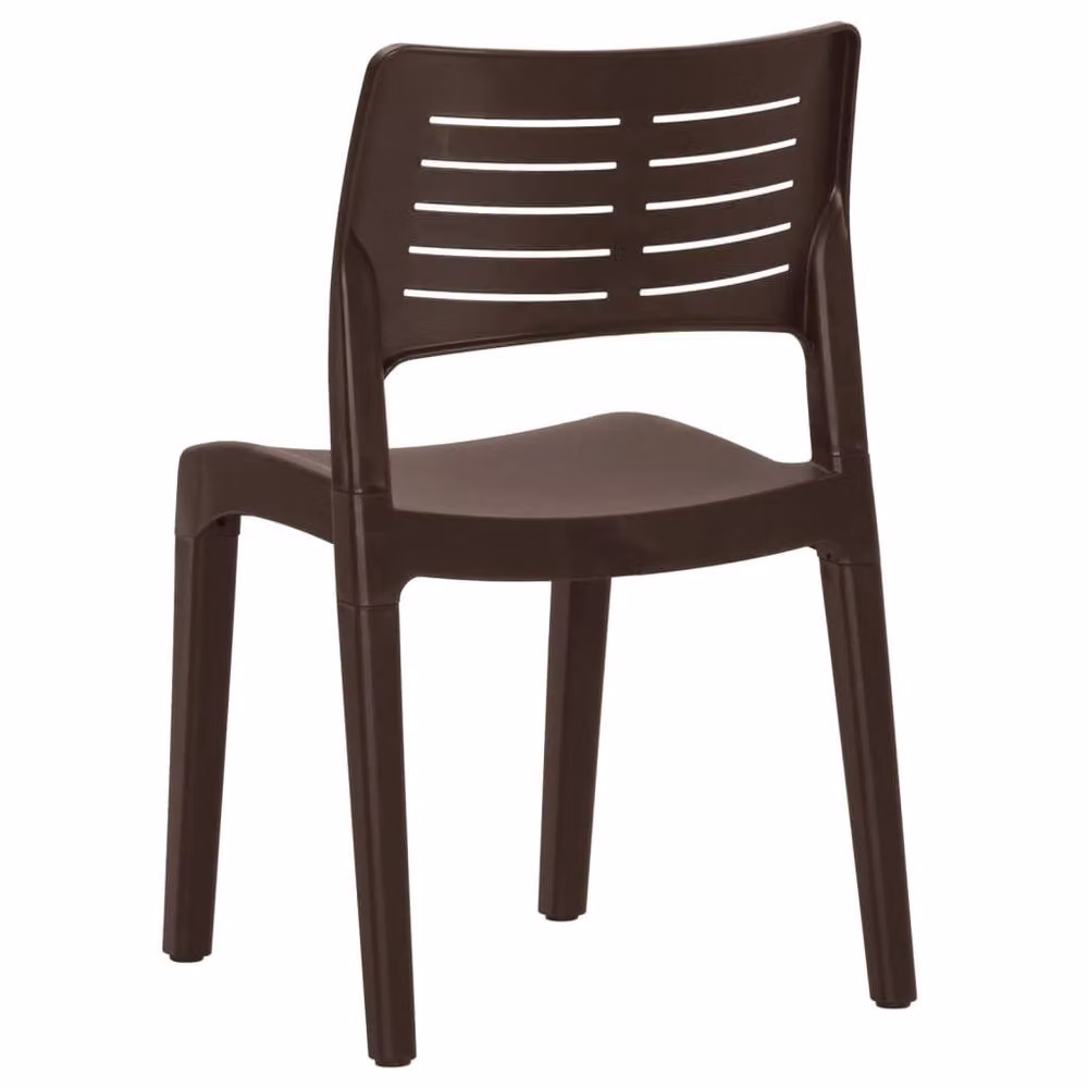 Berkfield Home Set of 2 Mocha Brown Polypropylene Garden Chairs – 5