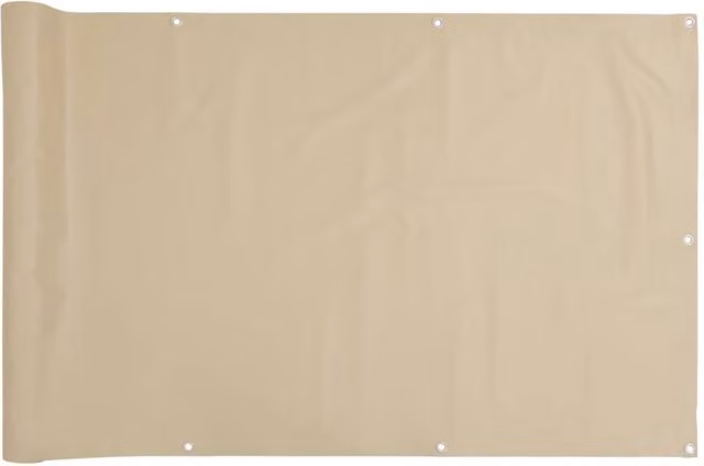 Berkfield Home Opaque Balcony Screen in Beige Oxford Fabric, W: 120 cm, H: 600 cm