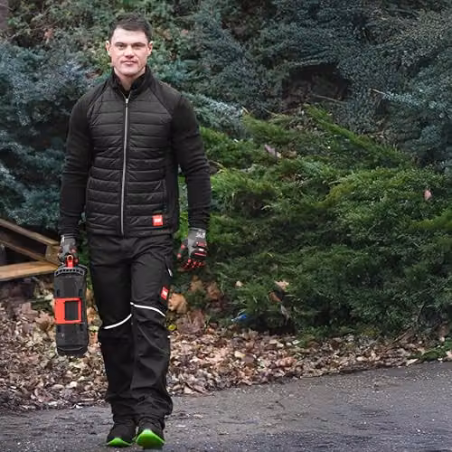 Scan Unisex Cargo Worker Trousers in Black, Size S, with Reflective Trim, Holster Pockets and Knee Pad Pockets, Polycotton – 2