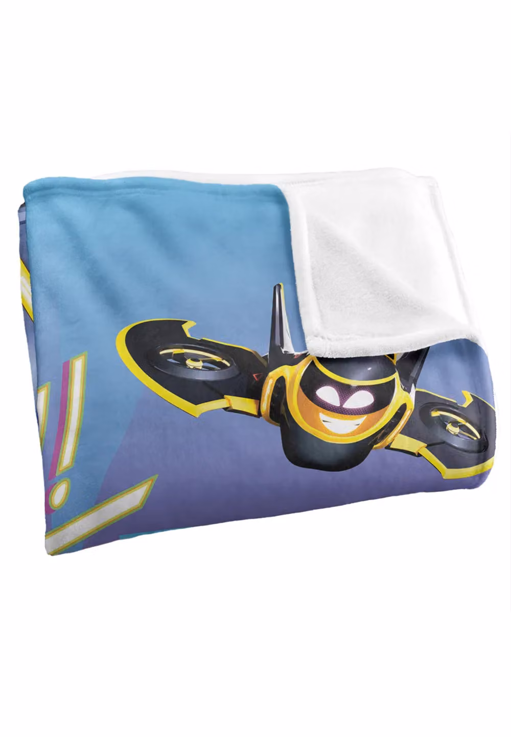 DC Comics Batwheels Time for Action Blanket in White and Multicolour, W: 152 cm, D: 127 cm – 3