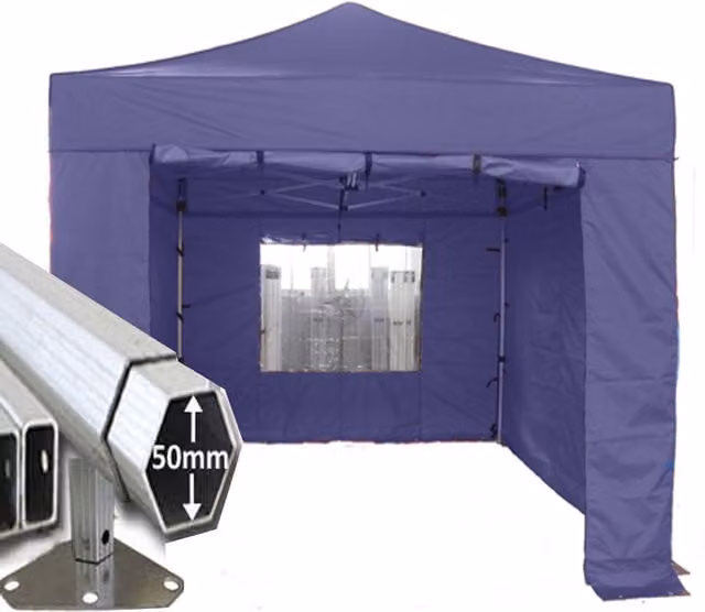 Extreme 50 Instant Pop Up Gazebo in Navy Blue, W 300 cm x D 300 cm x H 190 cm