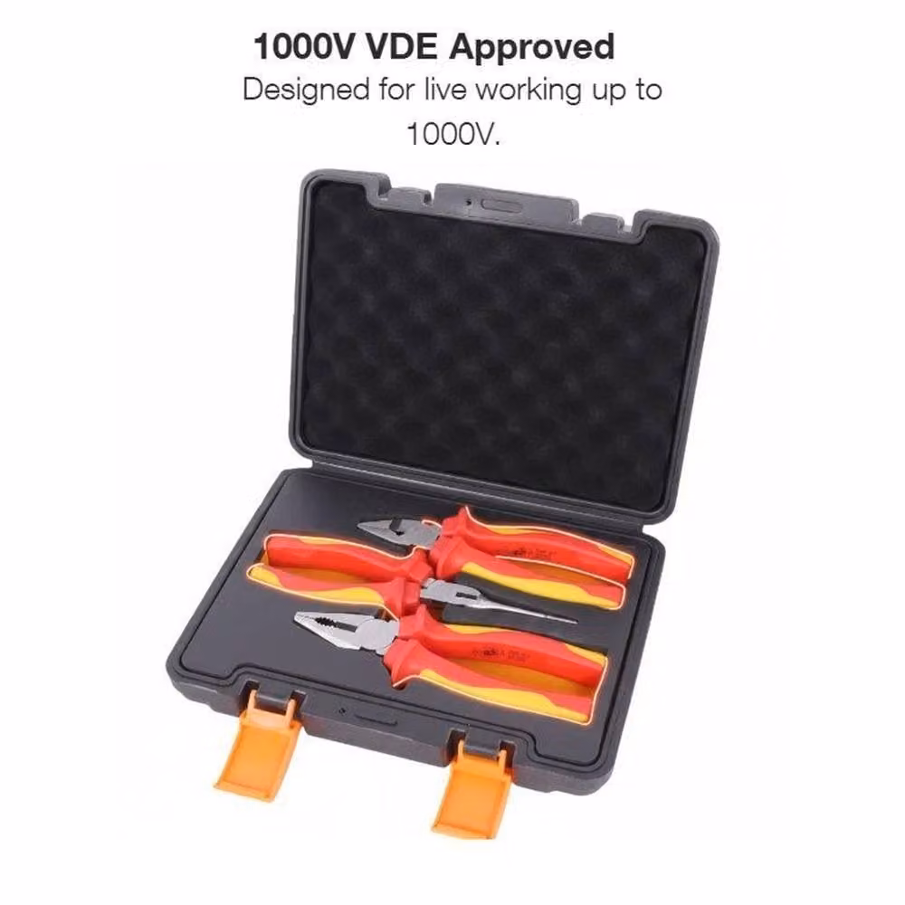 Nordara 3-Piece Insulated Red Chrome Vanadium Pliers Set, Width: 520 mm – 2