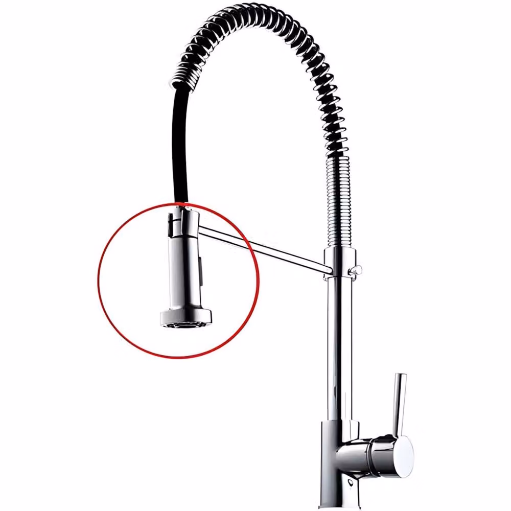 Heable Sleek Kitchen Tap with Pull Out Spray Shower Head in Silver Chrome Finish – 3