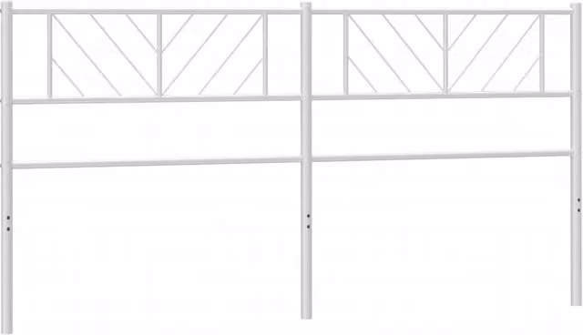 Berkfield Home Classic Metal Headboard in White, 200 cm