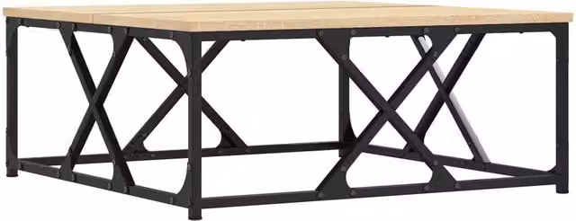 Berkfield Home Sonoma Oak Coffee Table in Light Brown, W/D/H: 70 x 70 x 30 cm – 1