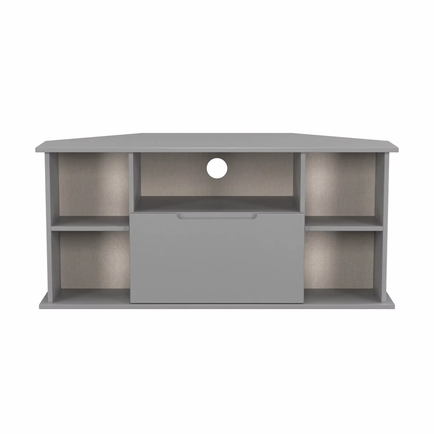 2 U Lucca Ready Assembled Modern Corner TV Unit in Dark Grey – 2