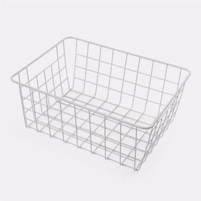OHS Metal Wire Multipurpose Food Storage Basket and Pantry Organiser in White – 2