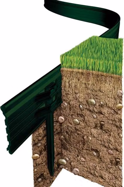 Swift Edge Aluminium Garden Border and Lawn Edging, Green
