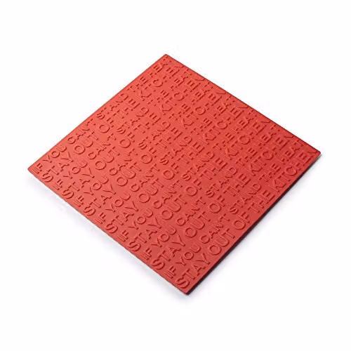 Zeal Silicone Square Non-Slip Heat Resistant Trivet with Hanging Loop, Red, W/D/H: 19.4 x 19.4 x 19.4 cm – 1