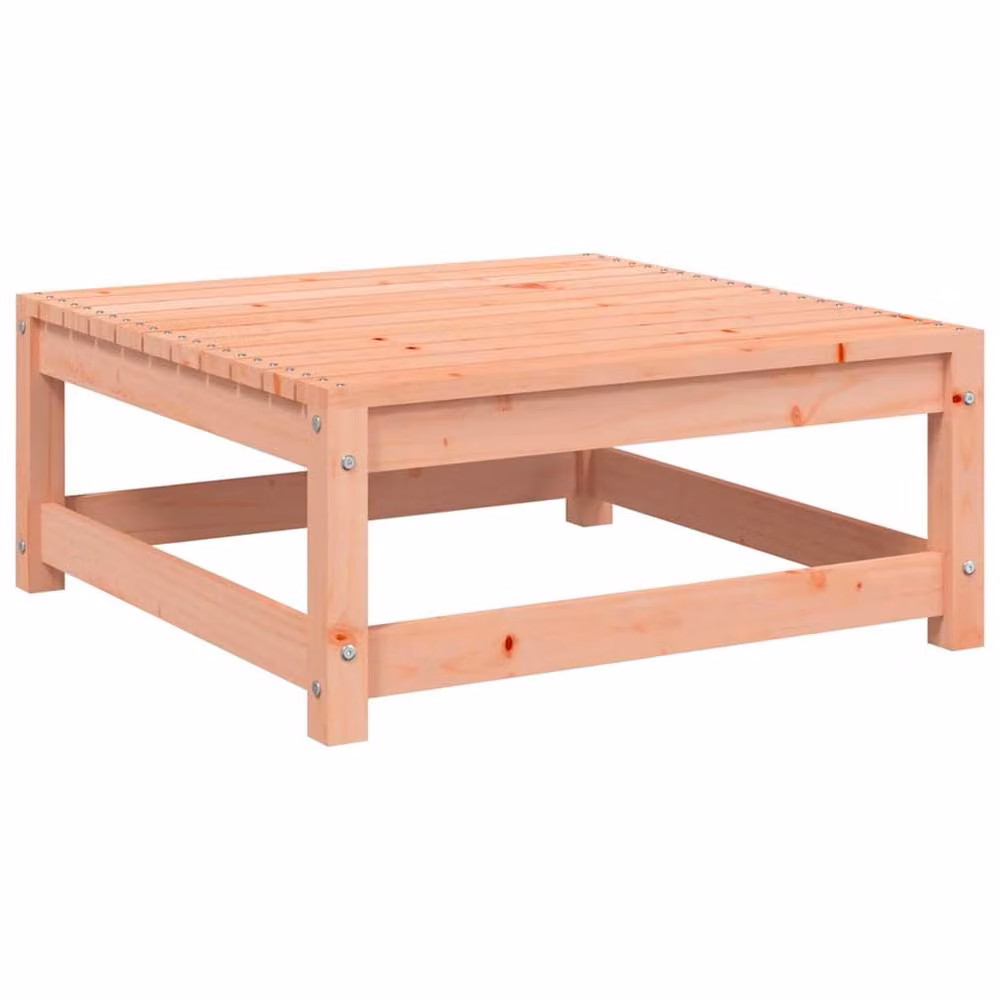 Berkfield Home Beautiful Garden Footstool in Natural Solid Douglas Wood, W/D/H: 70 x 70 x 30 cm – 2