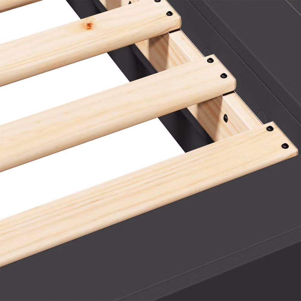 Berkfield Home Single Bed Frame in Black, W/D/H: 90 x 190 cm – 5