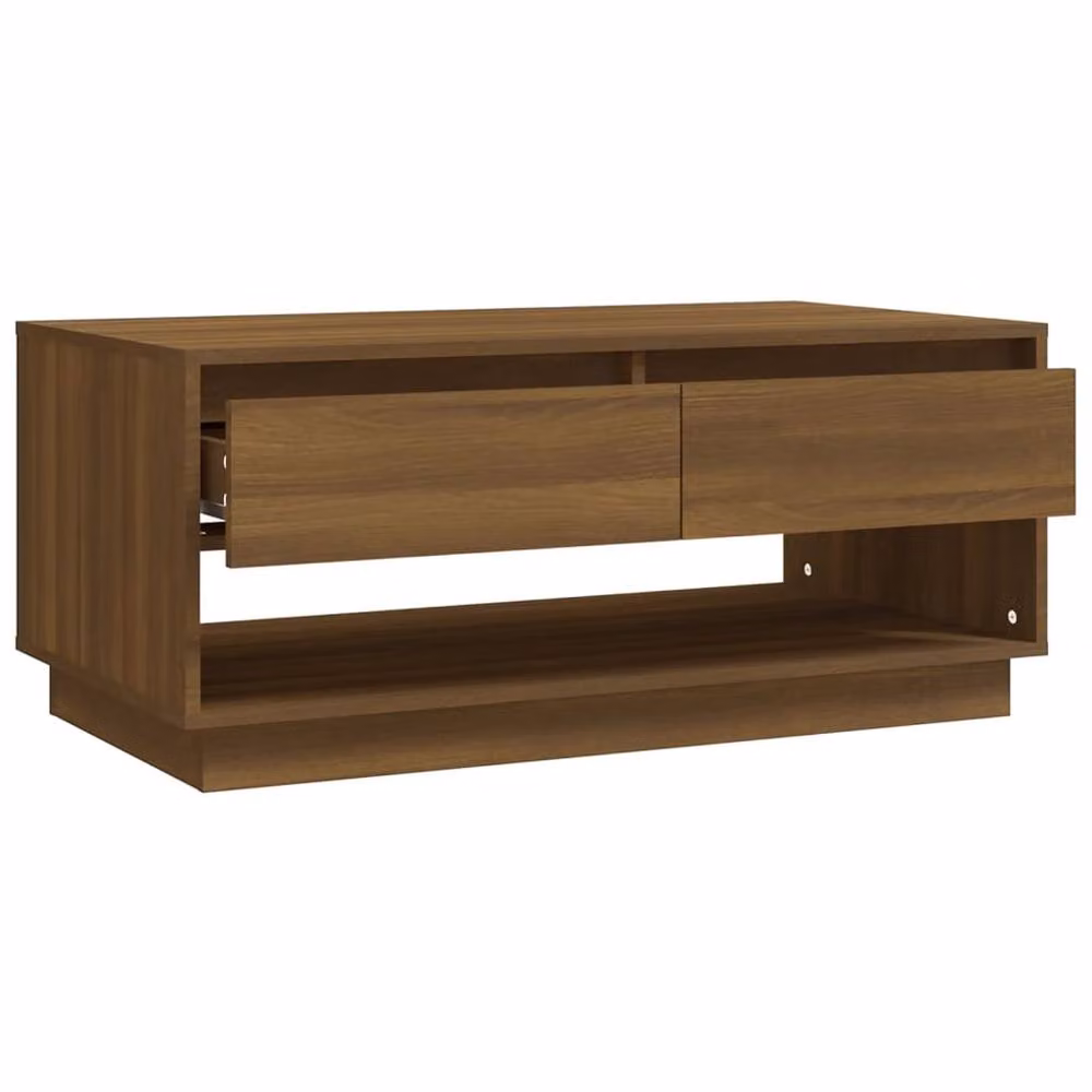 Berkfield Home Modern Brown Oak Coffee Table, W/D/H: 102.5 x 55 x 44 cm – 3