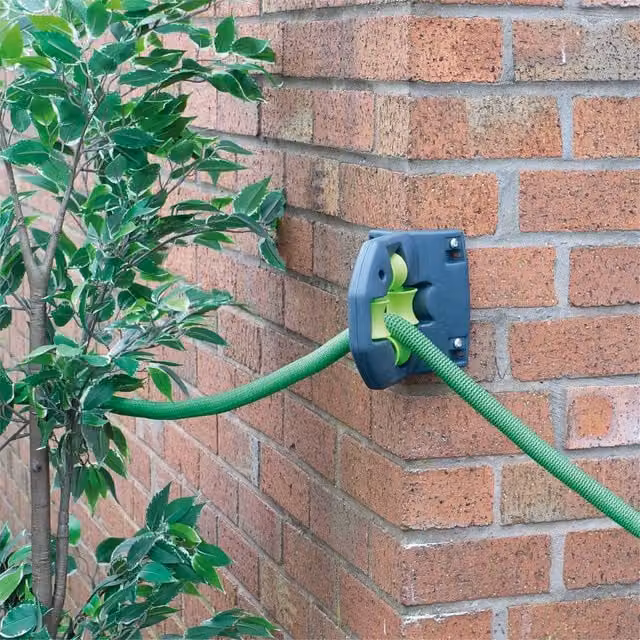 St Helens Home Garden Wall-Mounted Plastic Hose Guide in Grey