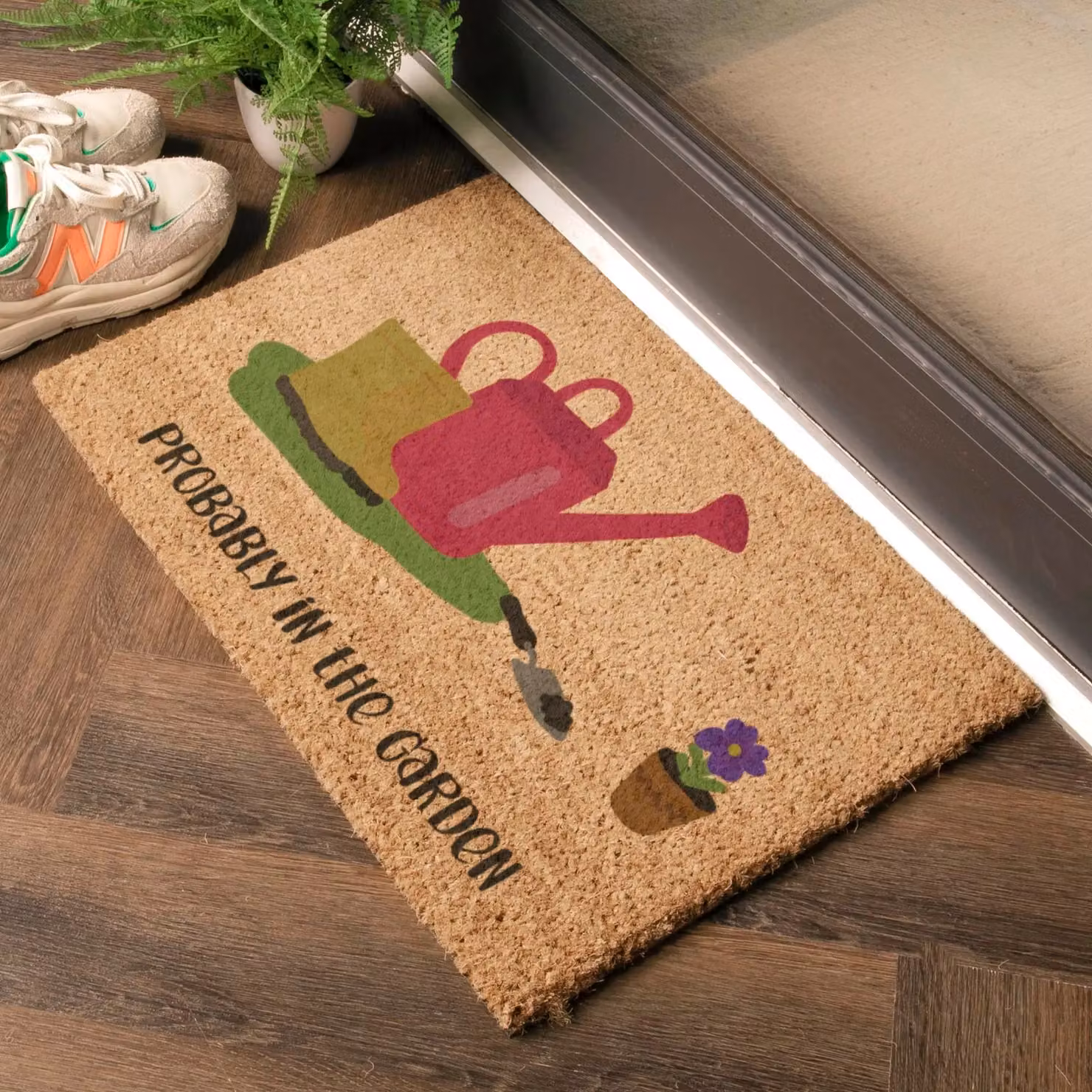Artsy Mats Probably In The Garden Doormat in Brown, W/D: 60 x 40 cm – 2