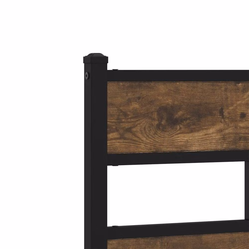 Berkfield Home Elegant Sonoma Oak Bed Frame with Headboard, Brown, W/D/H: 80 x 200 cm – 7