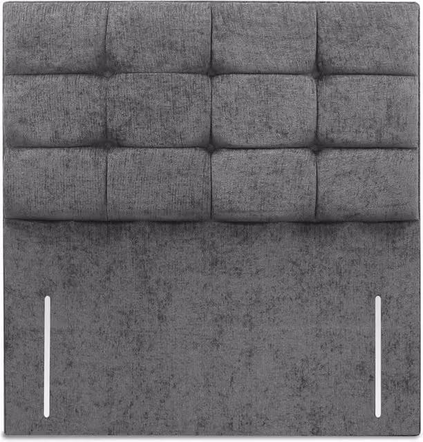 ASC Classic Grey Fabric Upholstered Floor Standing Headboard for Small Single Beds